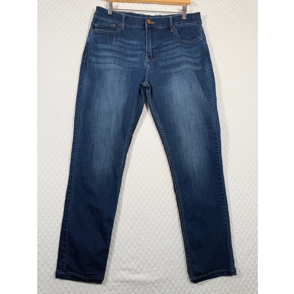 Mugsy Kinzies Mens Dark Wash Stretch Slim Straight Jeans 35x30 FLX4NKZ-35X32